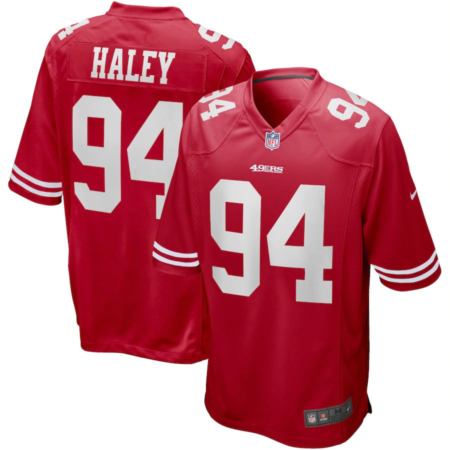 Men San Francisco 49ers #94 Charles Haley Nike Scarlet Game Retired Player NFL Jersey